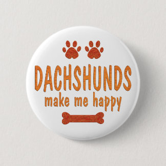 Dachshunds maken me gelukkig ronde button 5,7 cm