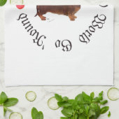 Dachshunds maken mijn wereld theedoek (Gevouwen)