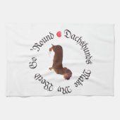 Dachshunds maken mijn wereld theedoek (Horizontaal)