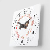 Dachshunds maken mijn wereld vierkante klok (Hoek)