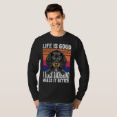 Dachshunds Makes Your Life Good Vintage T-shirt (Voorkant volledig)