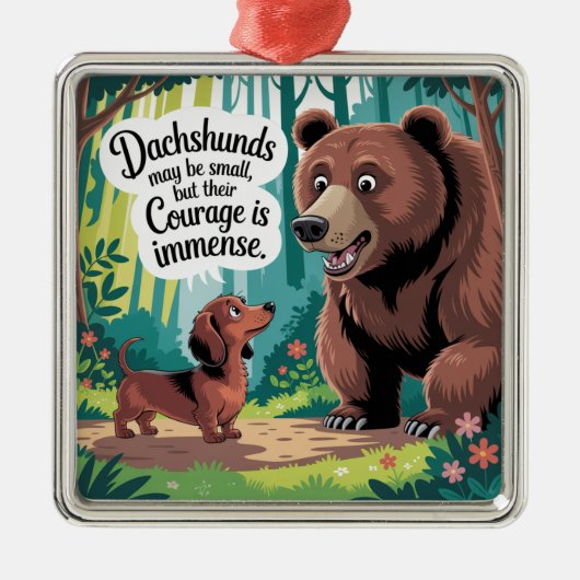 Dachshunds May Be Small Metalen Ornament (Voorkant)