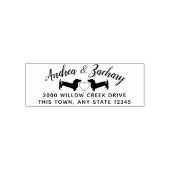 Dachshunds met hart paar retour adres  zelfinktende stempel (Design)