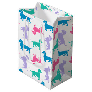 Dachshunds met kleverige pasta medium cadeauzakje