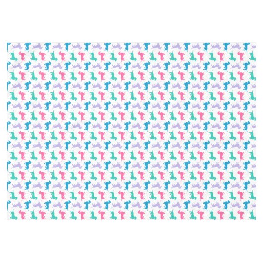 Dachshunds met kleverige pasta tafelkleed (Voorkant (Horizontaal))