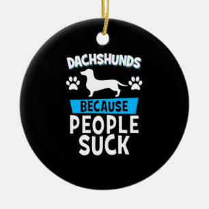 Dachshunds met mijn vrienden keramisch ornament