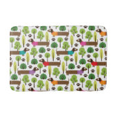 Dachshunds on a Walk in Park Badmat (Voorkant)