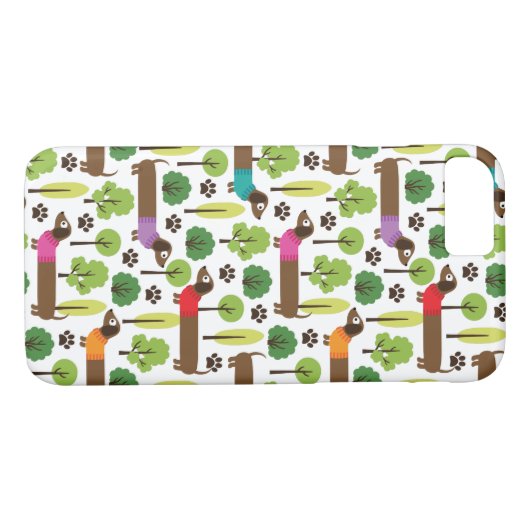 Dachshunds on a Walk in Park Case-Mate iPhone Case (Achterkant (Horizontaal))