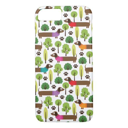 Dachshunds on a Walk in Park Case-Mate iPhone Case (Achterkant)