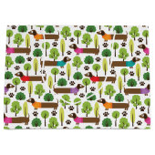 Dachshunds on a Walk in Park Groot Cadeauzakje (Voorkant)