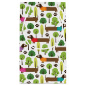 Dachshunds on a Walk in Park Klein Cadeauzakje (Achterkant)