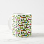 Dachshunds on a Walk in Park Koffiemok (Voorkant links)