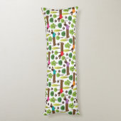 Dachshunds on a Walk in Park Lichaamskussen (Achterkant (Verticaal))