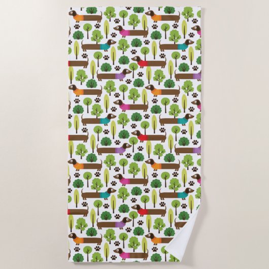 Dachshunds on a Walk in Park Strandlaken (Voorkant)