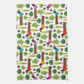 Dachshunds on a Walk in Park Theedoek (Verticaal)