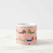 Dachshunds on Pink Espresso Kop (Voorkant)