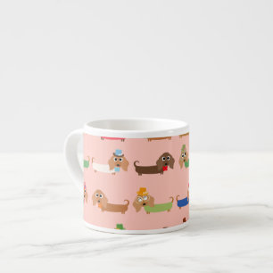 Dachshunds on Pink Espresso Kop