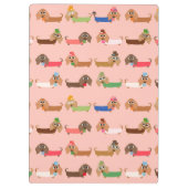 Dachshunds on Pink Klembord (Achterkant)