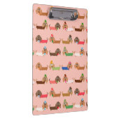 Dachshunds on Pink Klembord (Rechts)