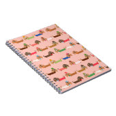 Dachshunds on Pink Notitieboek (Rechterzijde)