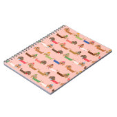 Dachshunds on Pink Notitieboek (Linkerzijde)