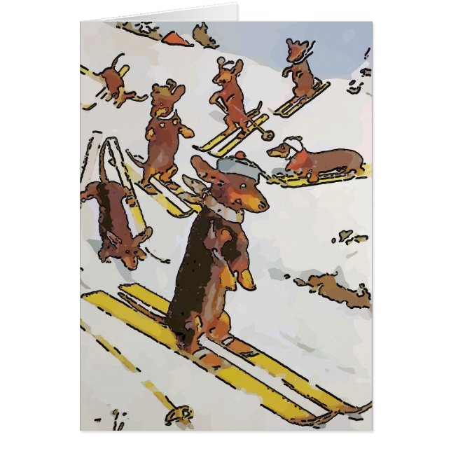 Dachshunds on the Slopes, voeg tekst toe (Voorkant)