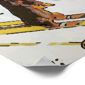 Dachshunds on the Slopes, voeg tekst toe Poster (Hoek)