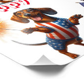 Dachshunds Onafhankelijkheidsdag Foto Afdruk (Hoek)