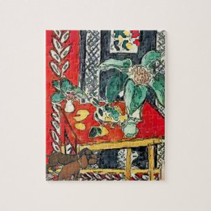 Dachshunds onder stijl Tabelmatisse Legpuzzel