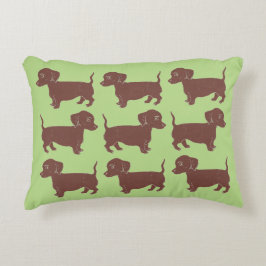 Dachshunds Pattern Accent Pillow Decoratief Kussen