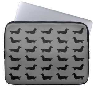 Dachshunds Pattern (lange gestoorde dachsies) Laptop Sleeve