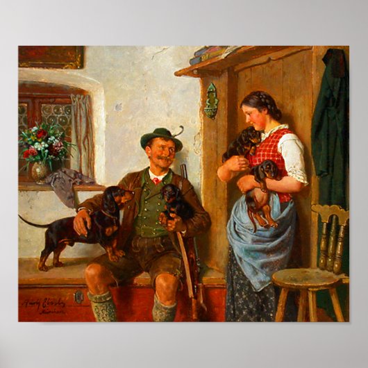  Dachshunds Poster (Voorkant)