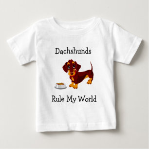 Dachshunds regeren mijn wereld baby T-shirt