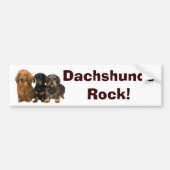Dachshunds Rock Bumpersticker (Voorkant)