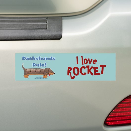 Dachshunds Rule Bumpersticker (Op auto)