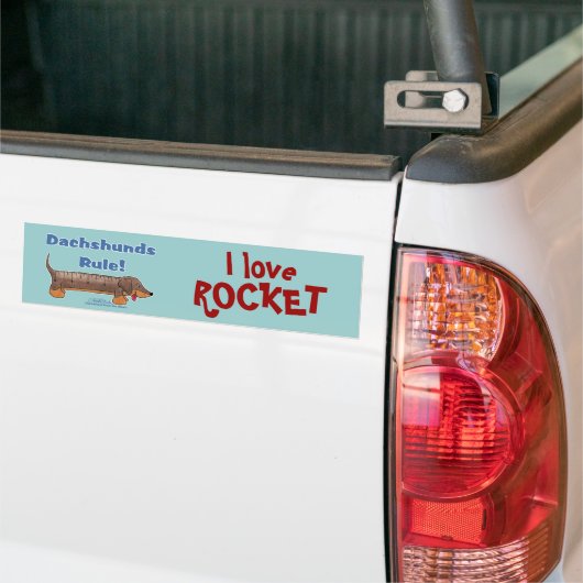 Dachshunds Rule Bumpersticker (Op Truck)