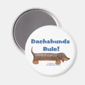 Dachshunds Rule Magneet (Voorkant / Achterkant)