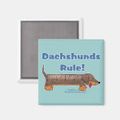 Dachshunds Rule Magneet (Voorkant / Achterkant)