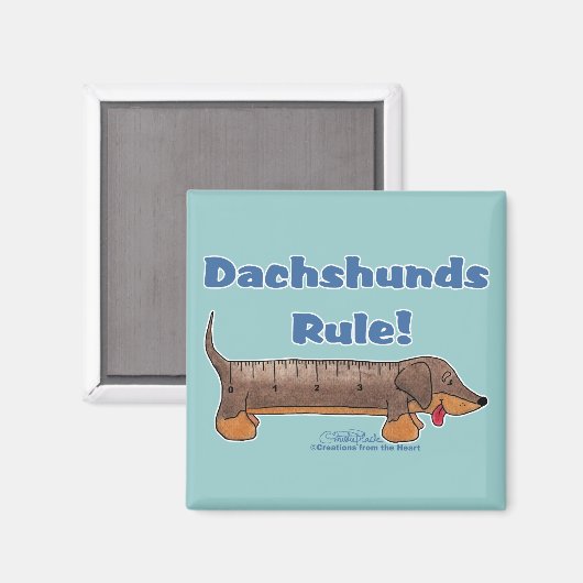 Dachshunds Rule Magneet (Voorkant / Achterkant)
