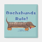 Dachshunds Rule Magneet (Voorkant)