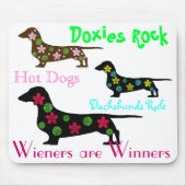 Dachshunds Rule Mousepad Muismat (Voorkant)