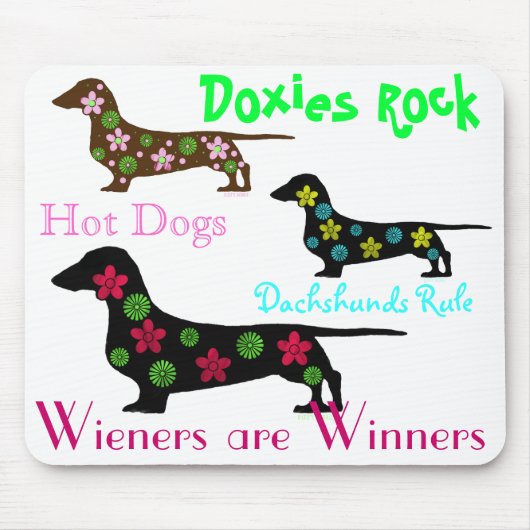 Dachshunds Rule Mousepad Muismat (Voorkant)
