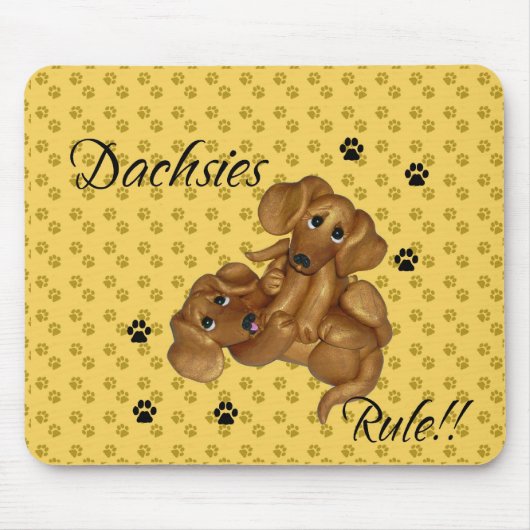 Dachshunds Rule!!! Muismat (Voorkant)