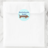 Dachshunds Rule Ronde Sticker (Tas)