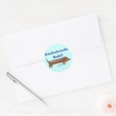 Dachshunds Rule Ronde Sticker (Envelop)