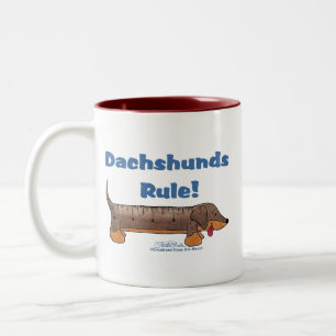 Dachshunds Rule Tweekleurige Koffiemok