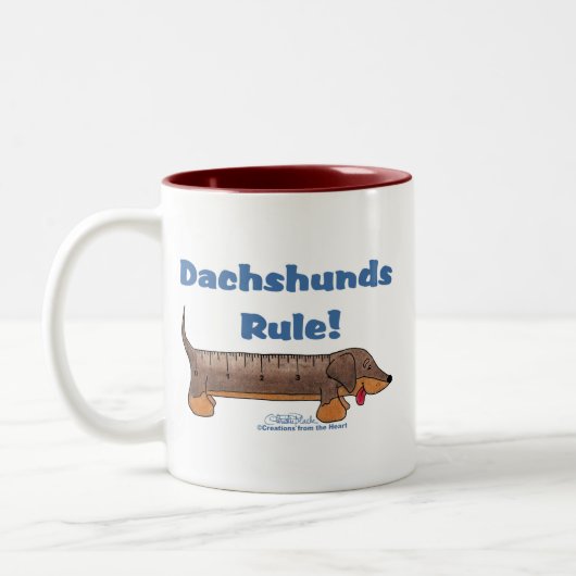 Dachshunds Rule Tweekleurige Koffiemok (Links)