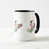 Dachshunds Slaping Coffee Mok (Voorkant rechts)