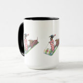 Dachshunds Slaping Coffee Mok (Voorkant links)