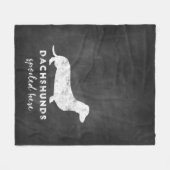 Dachshunds Spoiled here  Chalkboard Fleece Deken (Voorkant (Horizontaal))